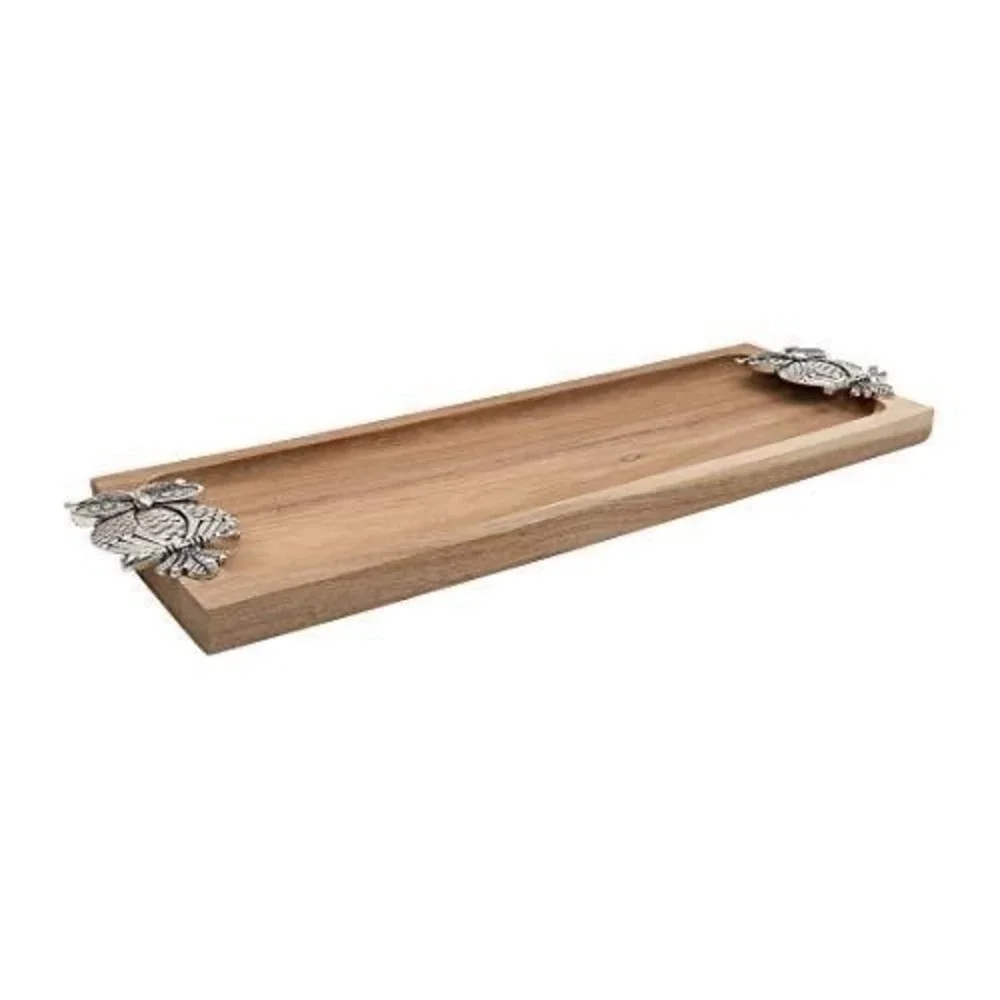 Charcuterie Chumbak Ornate Owl Platter with Skewers